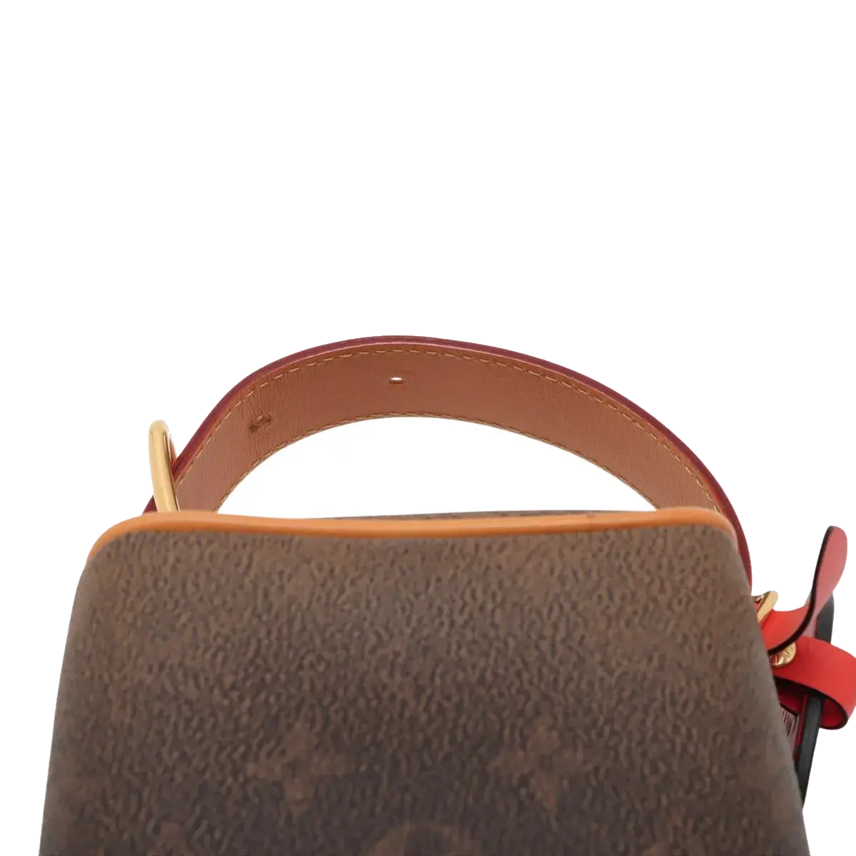 Pre-Loved Dopp Kit Pochette Monogram Coated Canvas with Gold Hardware, Brown