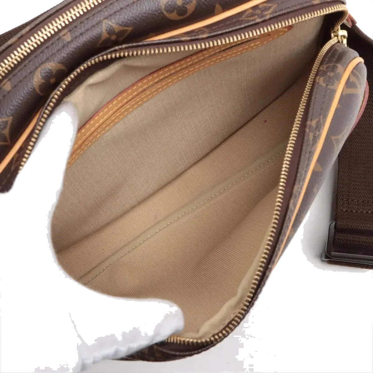 Pre-Loved Reporter PM Crossbody Bag Monogram Coated Canvas PM with Gold Hardware, Brown