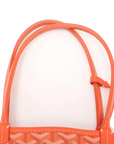 Pre-Loved Anjou Tote Goyardine Coated Canvas Mini with Silver Hardware, Orange