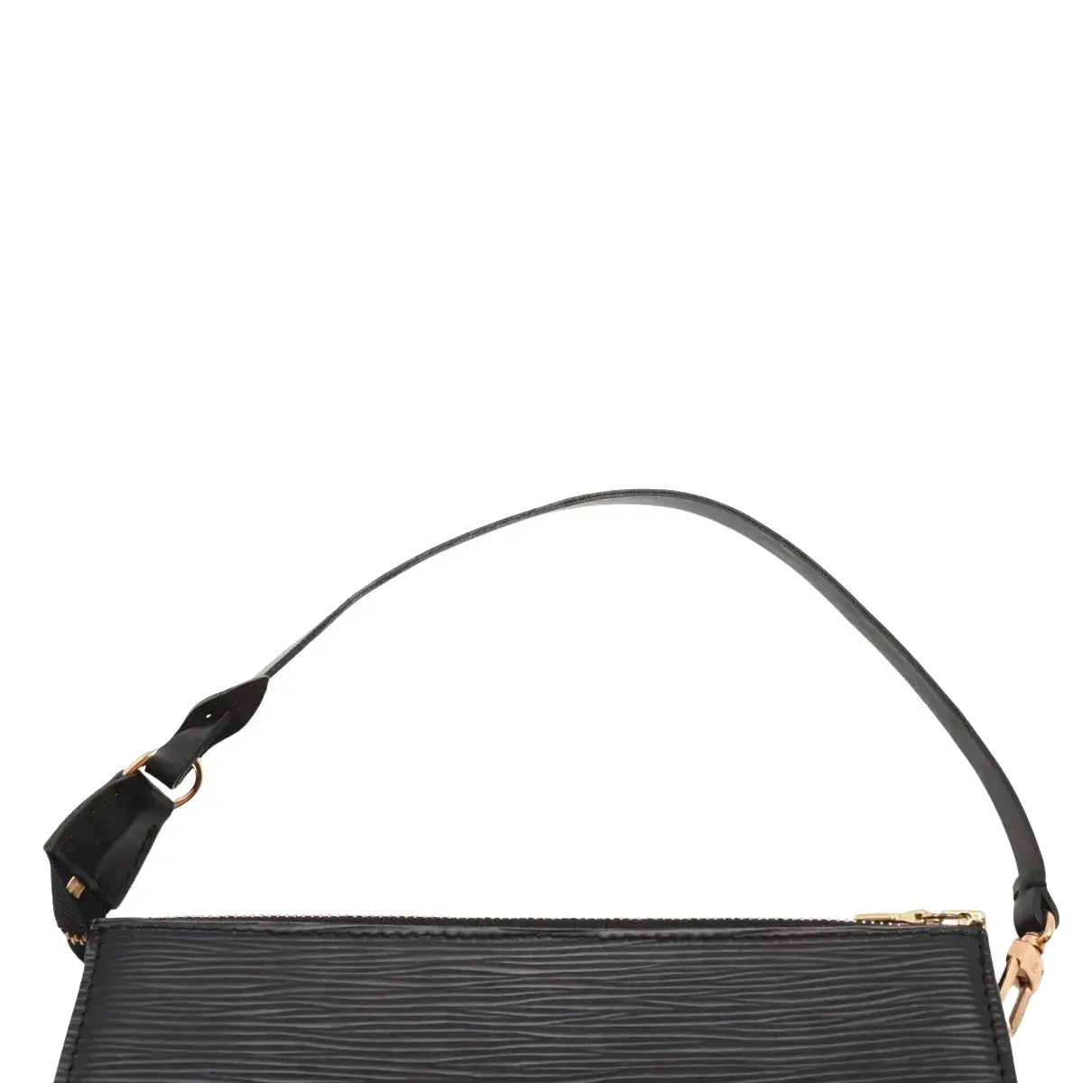 Pre-Loved Pochette Accessoires Pochette Leather with Gold Hardware, Black