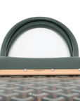 Pre-Loved Saïgon Souple Tote Goyardine Coated Canvas MM with Silver Hardware, Green
