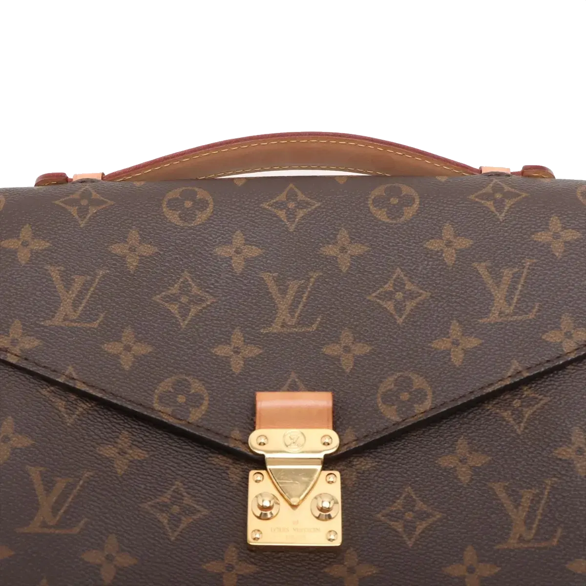 Pre-Loved Pochette Métis Crossbody Bag Monogram Coated Canvas with Gold Hardware, Brown