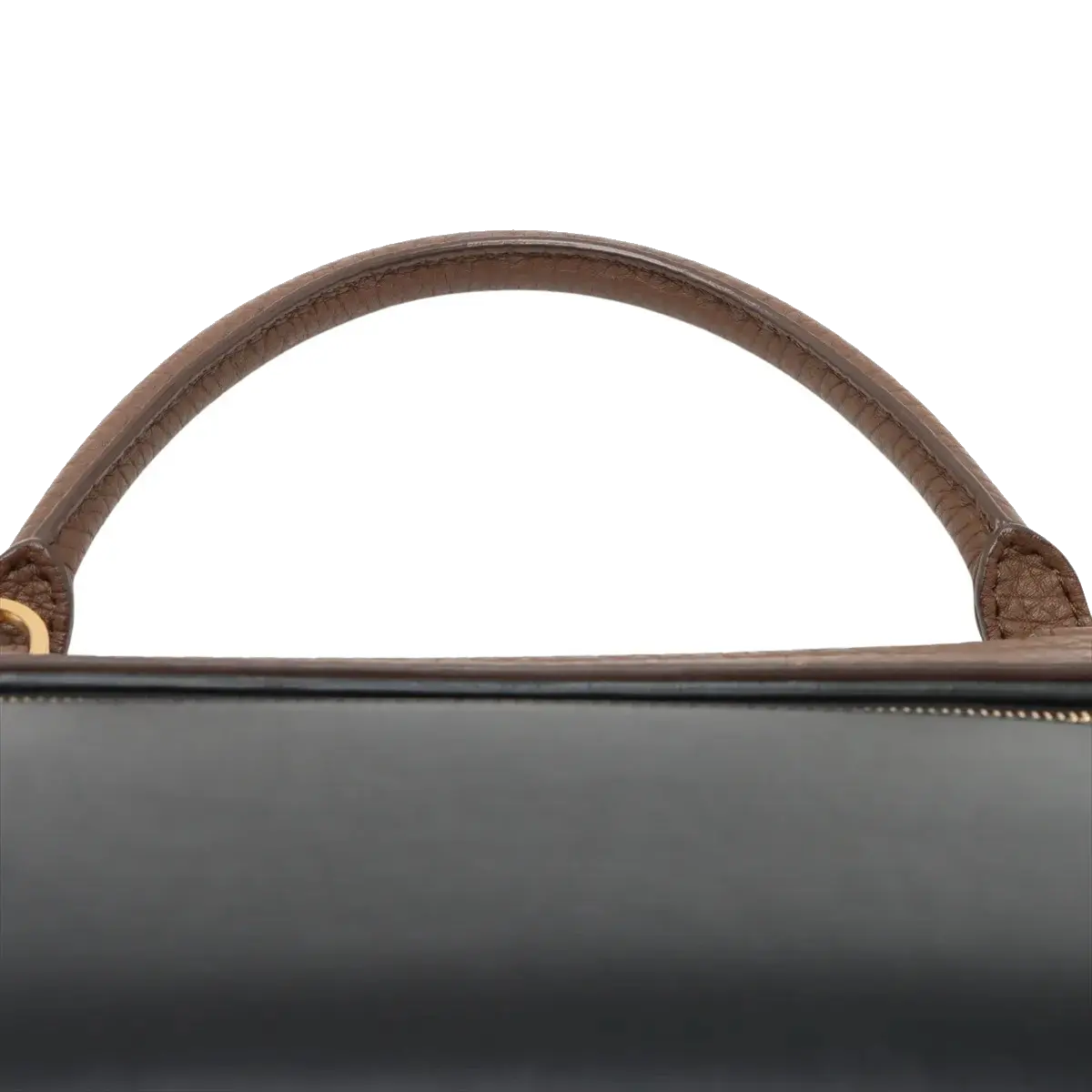 Pre-Loved Trapeze Handbag Leather Medium with Gold Hardware, Brown/Black/Blue