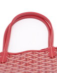 Pre-Loved Saint Louis Tote Goyardine Chevron Coated Canvas PM with Gold Hardware, Red