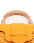 Pre-Loved Saïgon Handbag Goyardine Coated Canvas Mini with Silver Hardware, Yellow