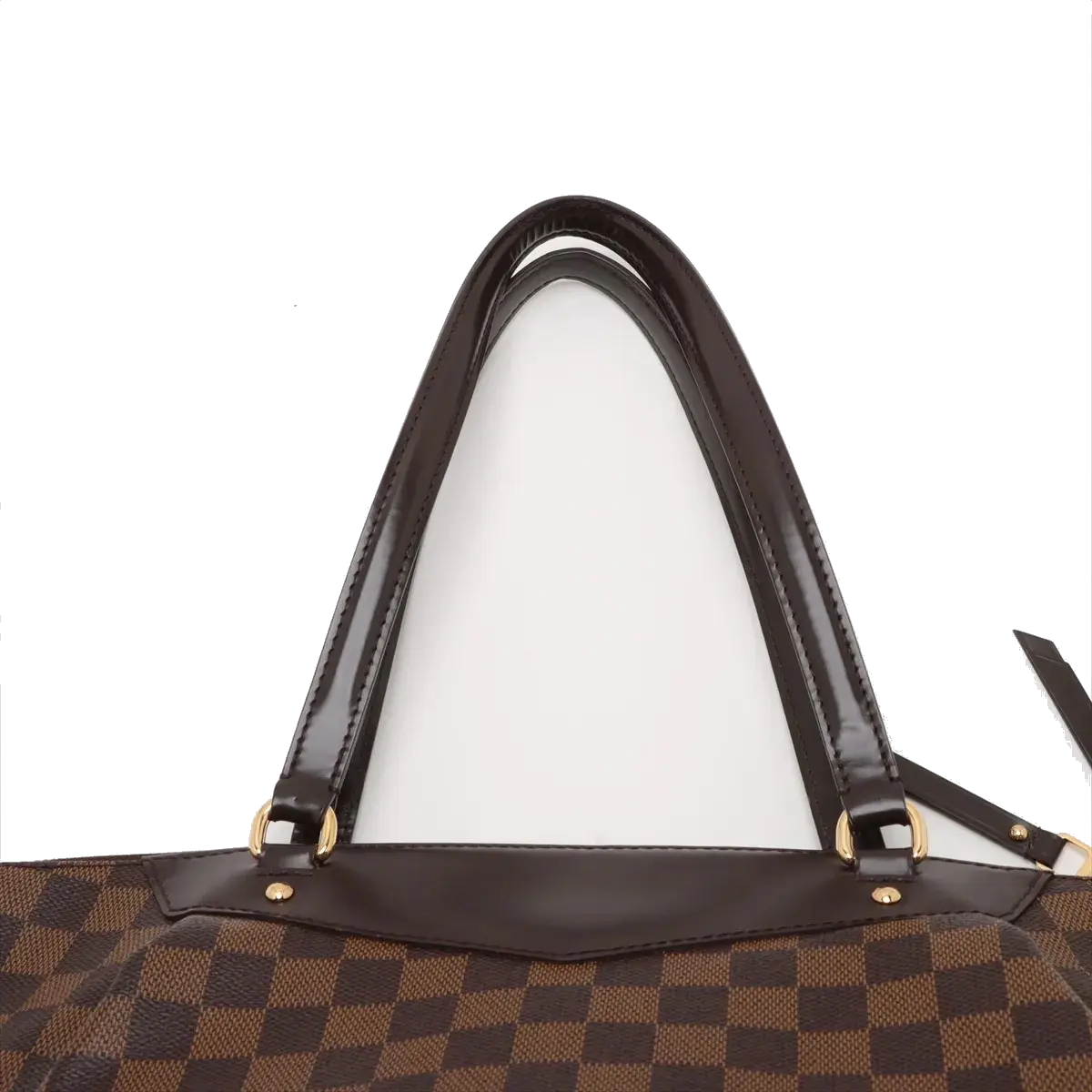 Pre-Loved Westminster GM Tote Damier Coated Canvas GM with Gold Hardware, Brown