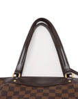 Pre-Loved Westminster GM Tote Damier Coated Canvas GM with Gold Hardware, Brown