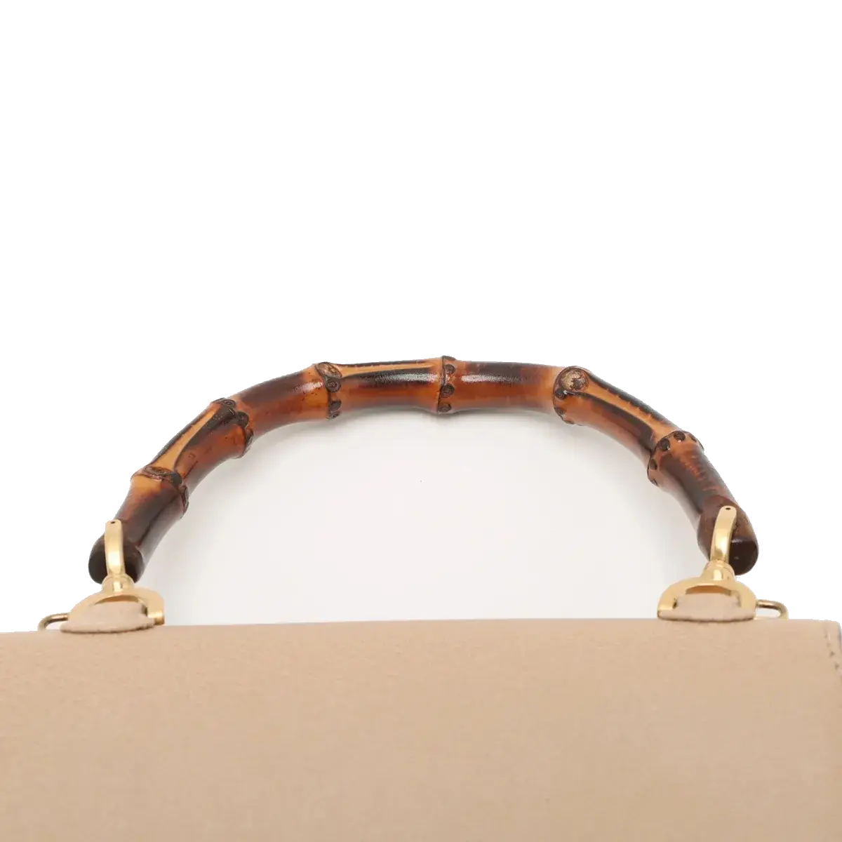 Pre-Loved Bamboo Handbag Leather with Gold Hardware, Beige