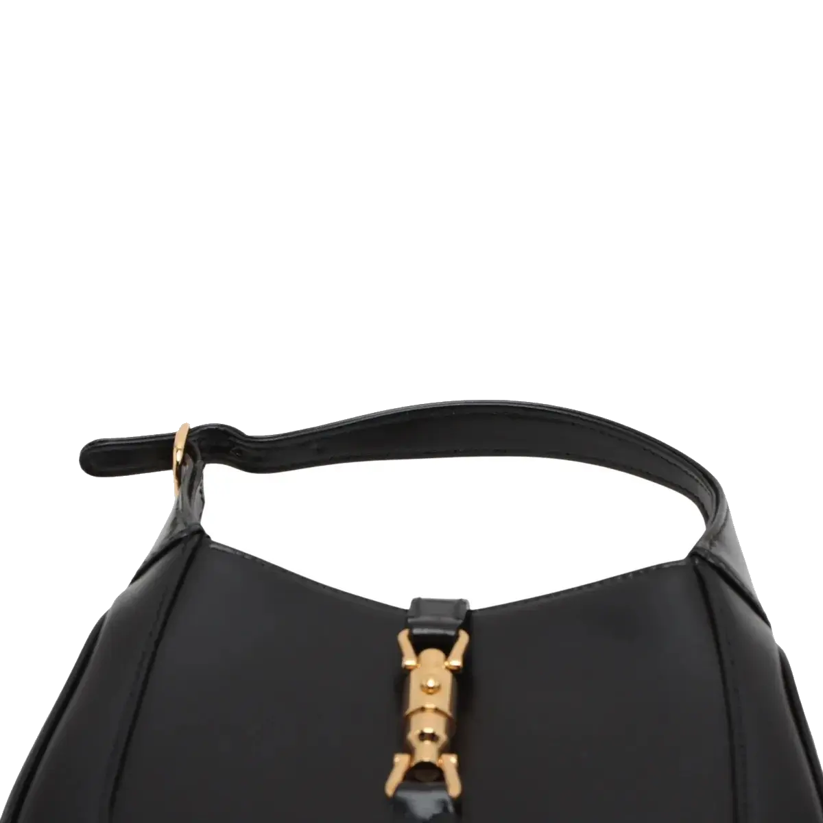 Pre-Loved Jackie 1961 Shoulder Bag Leather Mini with Gold Hardware, Black