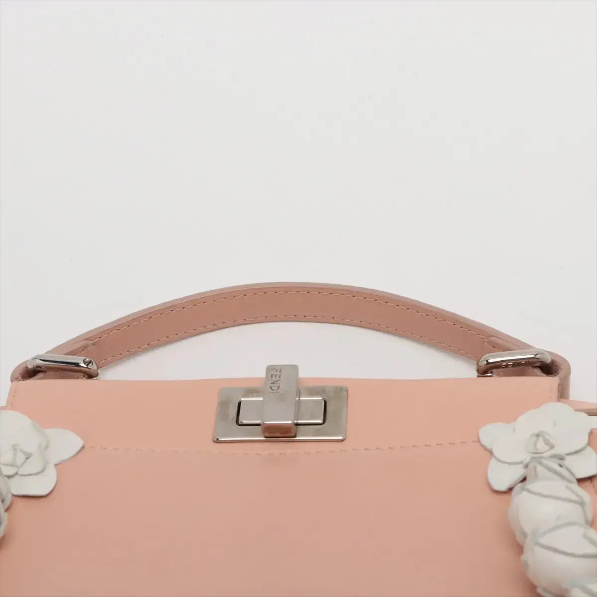 Pre-Loved Peekaboo Handbag Leather Mini with Silver Hardware, Pink