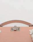 Pre-Loved Peekaboo Handbag Leather Mini with Silver Hardware, Pink