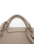 Pre-Loved Big Bag Tote Leather Small with Silver Hardware, Taupe