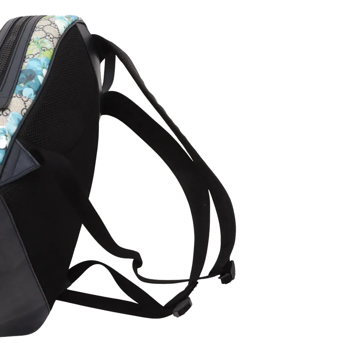 Pre-Loved GG Blooms Backpack Monogram Coated Canvas with Silver Hardware, Beige Multicolor