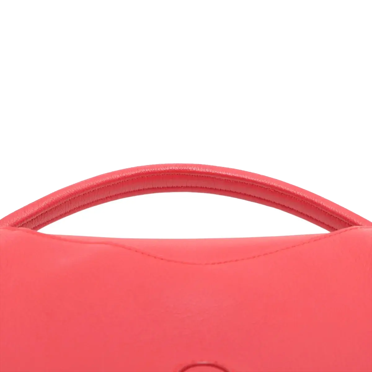 Pre-Loved Double V Handbag Monogram Leather with Gold Hardware, Red