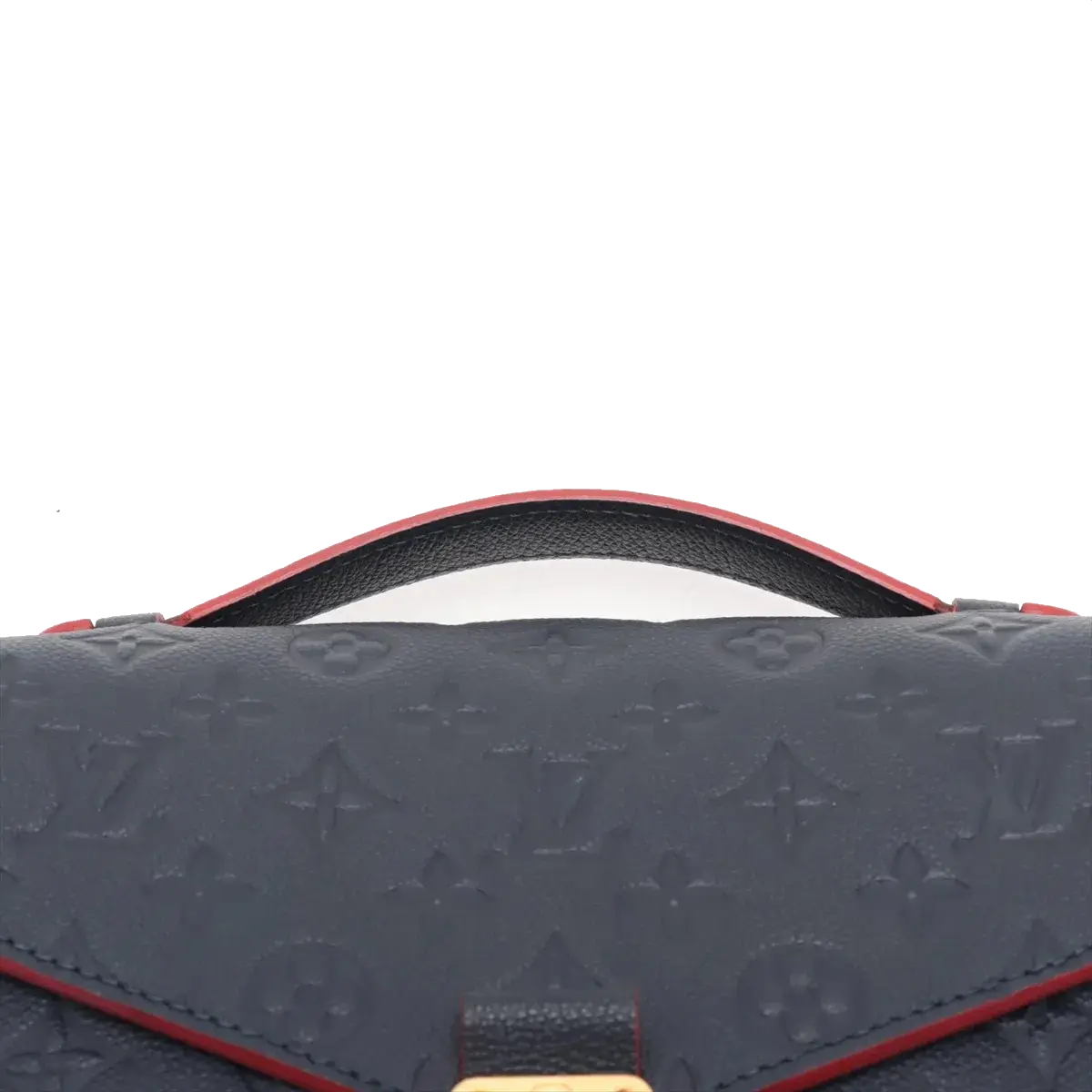 Pre-Loved Pochette Métis Crossbody Bag Monogram Leather with Gold Hardware, Navy Blue