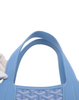 Pre-Loved Villette Tote Goyardine Chevron Coated Canvas PM, Light Blue