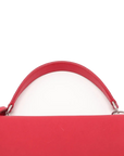 Pre-Loved Lockme II Handbag Leather with Silver Hardware, Red