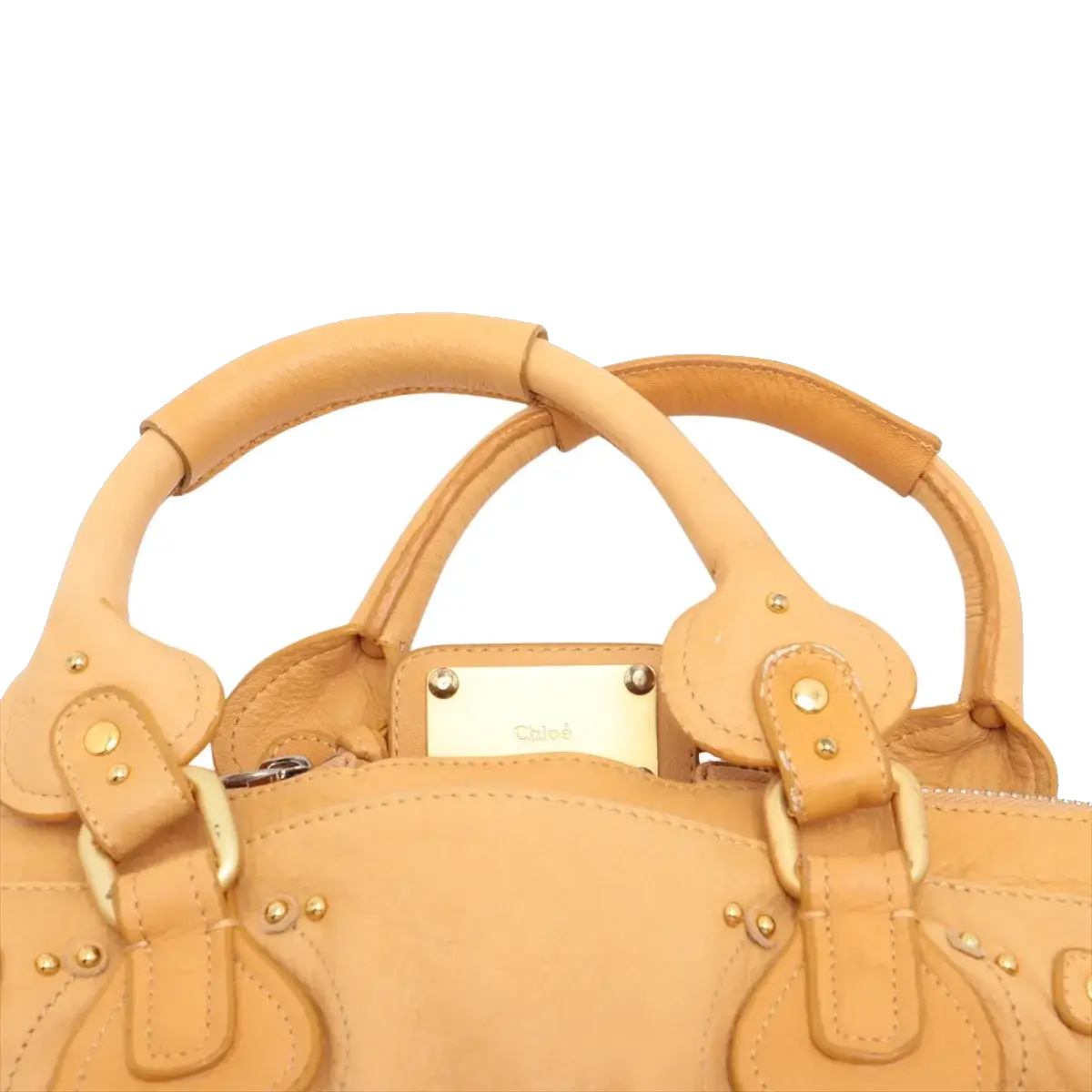 Pre-Loved Paddington Handbag Leather with Gold Hardware, Tan