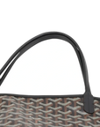 Pre-Loved Saint Louis Tote Goyardine Coated Canvas GM with Black Hardware, Black