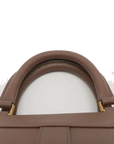 Pre-Loved Cabas Handbag Leather Small with Gold Hardware, Taupe
