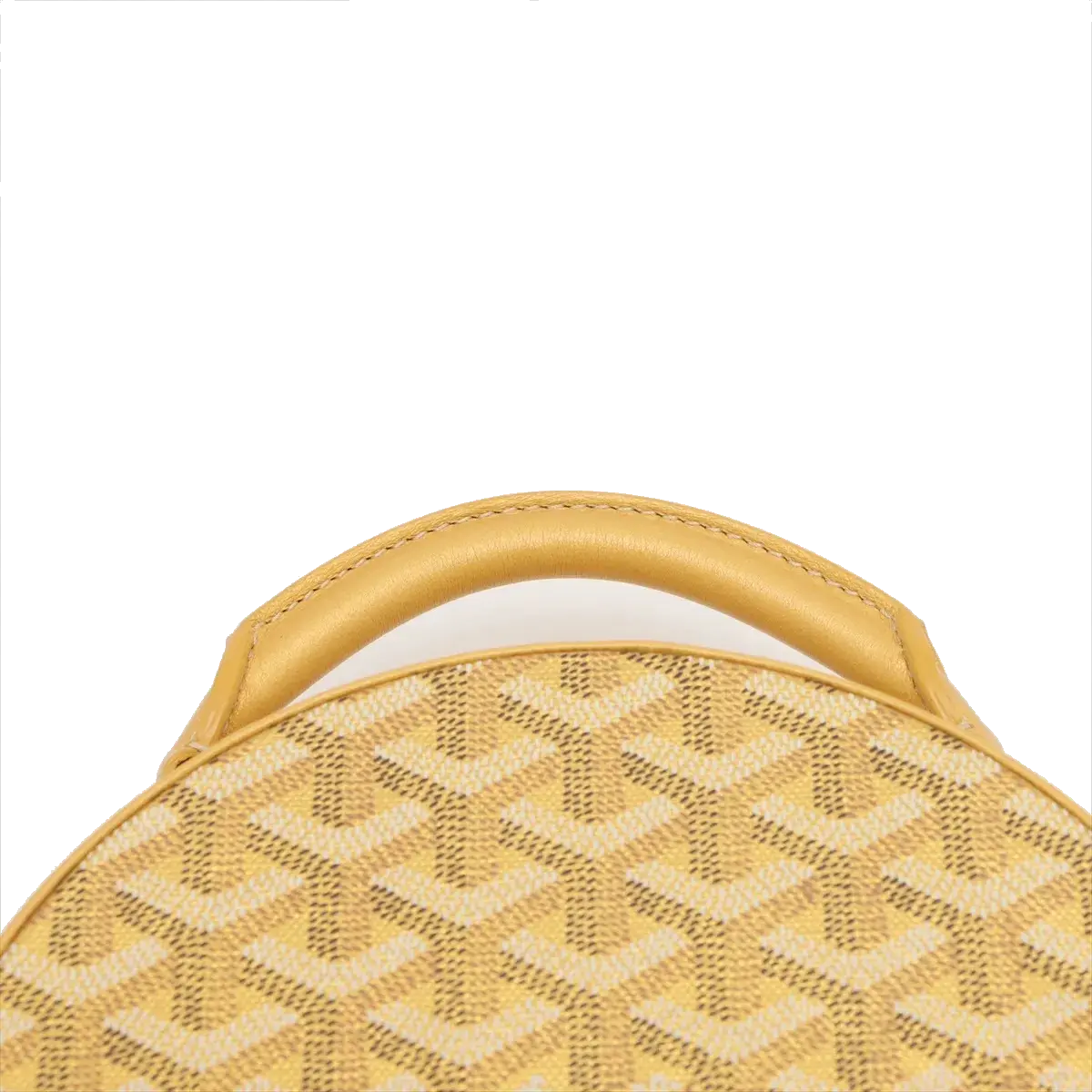 Pre-Loved Petite Boite Chapeau Handbag Goyardine Coated Canvas Mini with Gold Hardware, Yellow