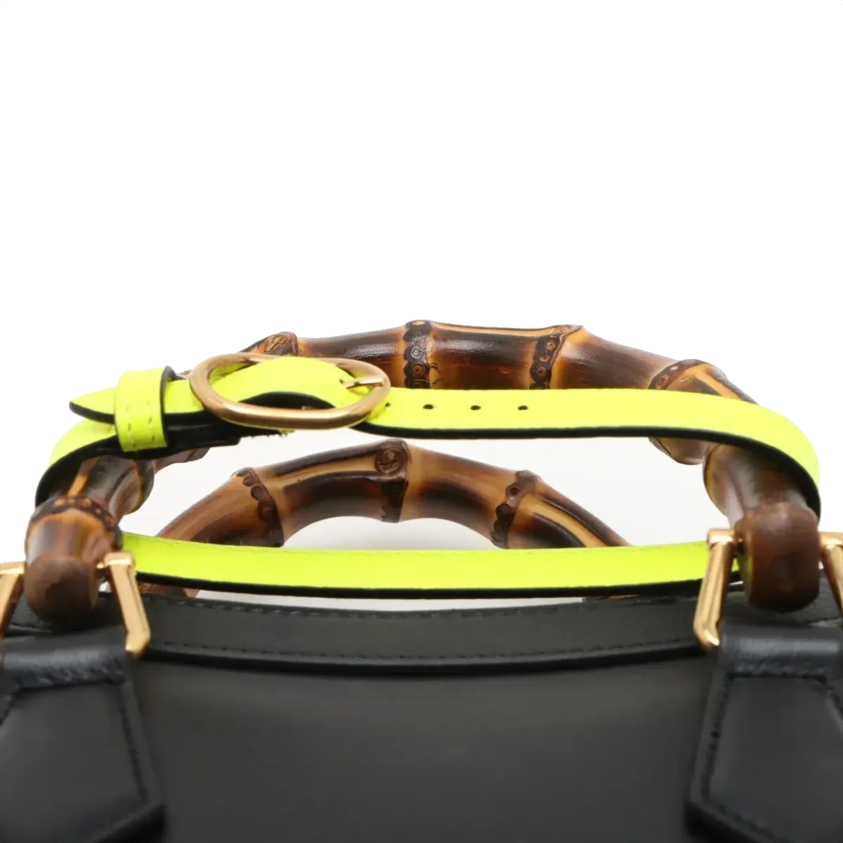 Pre-Loved Diana Bamboo Tote Leather Small with Gold Hardware, Black