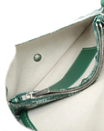 Pre-Loved Plumet Crossbody Bag Goyardine Chevron Coated Canvas with Silver Hardware, Green