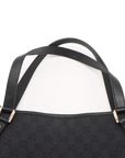 Pre-Loved Abbey D-Ring Tote GG Monogram Coated Canvas with Gold Hardware, Black