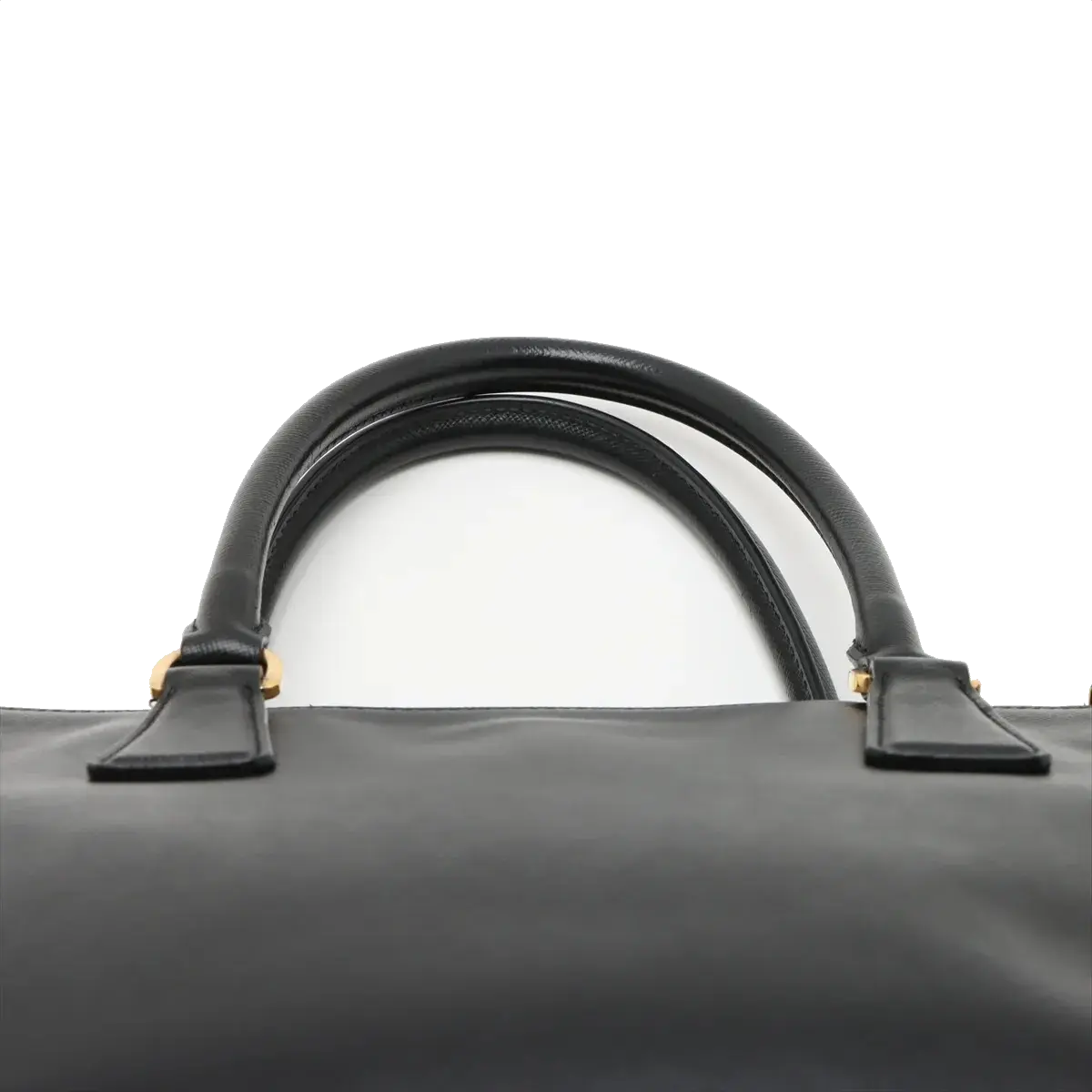 Pre-Loved Galleria Double Zip Tote Leather Medium with Gold Hardware, Black