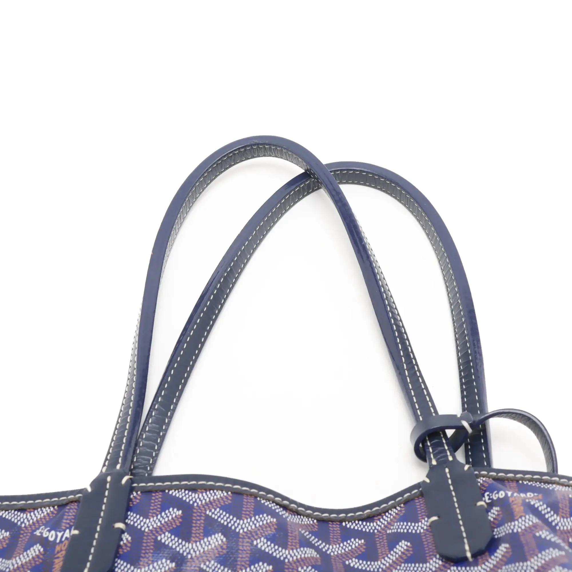 Pre-Loved Saint Louis Tote Goyardine Coated Canvas PM, Navy Blue