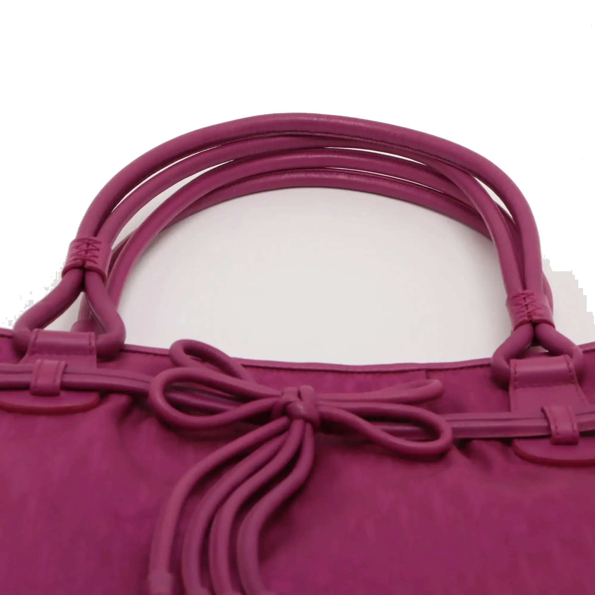 Pre-Loved Diorissimo Tote Oblique Coated Canvas with Silver Hardware, Magenta