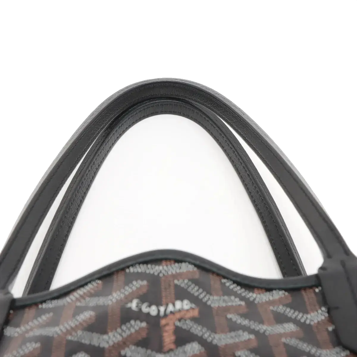 Pre-Loved Saint Louis Tote Goyardine Coated Canvas GM with Silver Hardware, Black