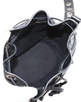 Pre-Loved Le Cagole Bucket Bucket Bag Leather XS with Aged Silver Hardware, Black