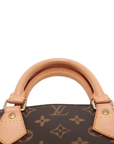 Pre-Loved Alma Handbag Monogram Coated Canvas PM with Gold Hardware, Brown