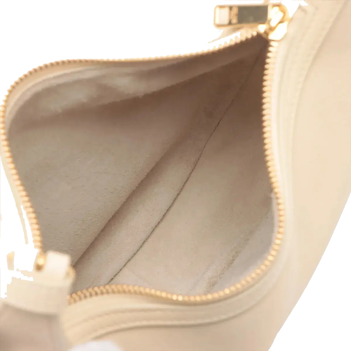 Pre-Loved Heloise Cuir Triomphe Shoulder Bag Leather Medium with Gold Hardware, Cream