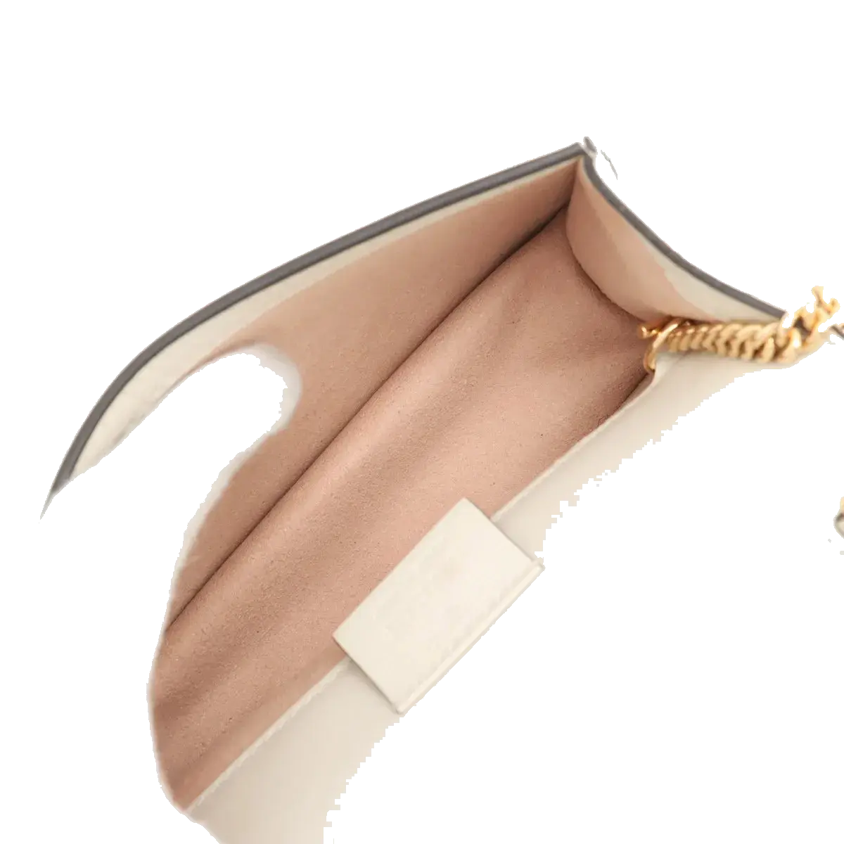Pre-Loved Sylvie Crossbody Bag Leather Mini with Gold Hardware, White