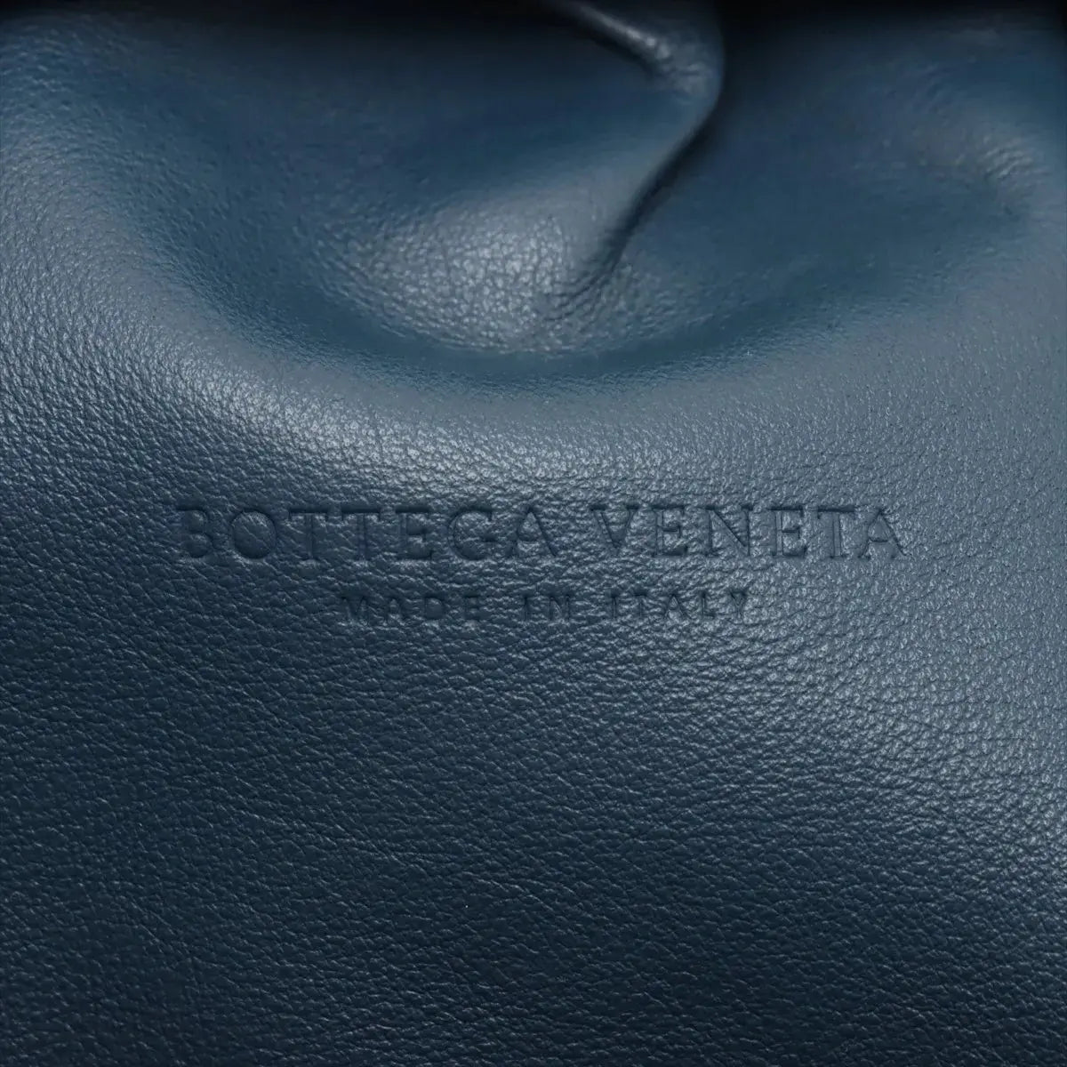Pre-Loved The Pouch Clutch Leather with Silver Hardware, Blue