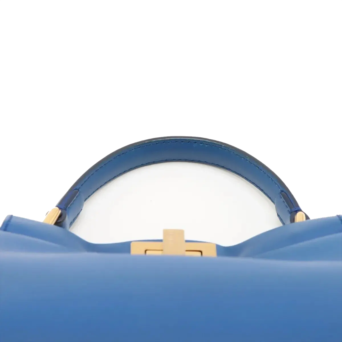 Pre-Loved Peekaboo Handbag Leather Mini with Gold Hardware, Blue
