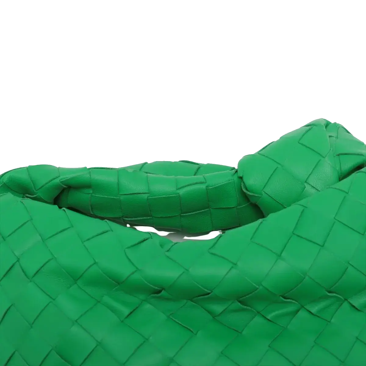 Pre-Loved Jodie Handbag Intrecciato Leather Mini with Gold Hardware, Green