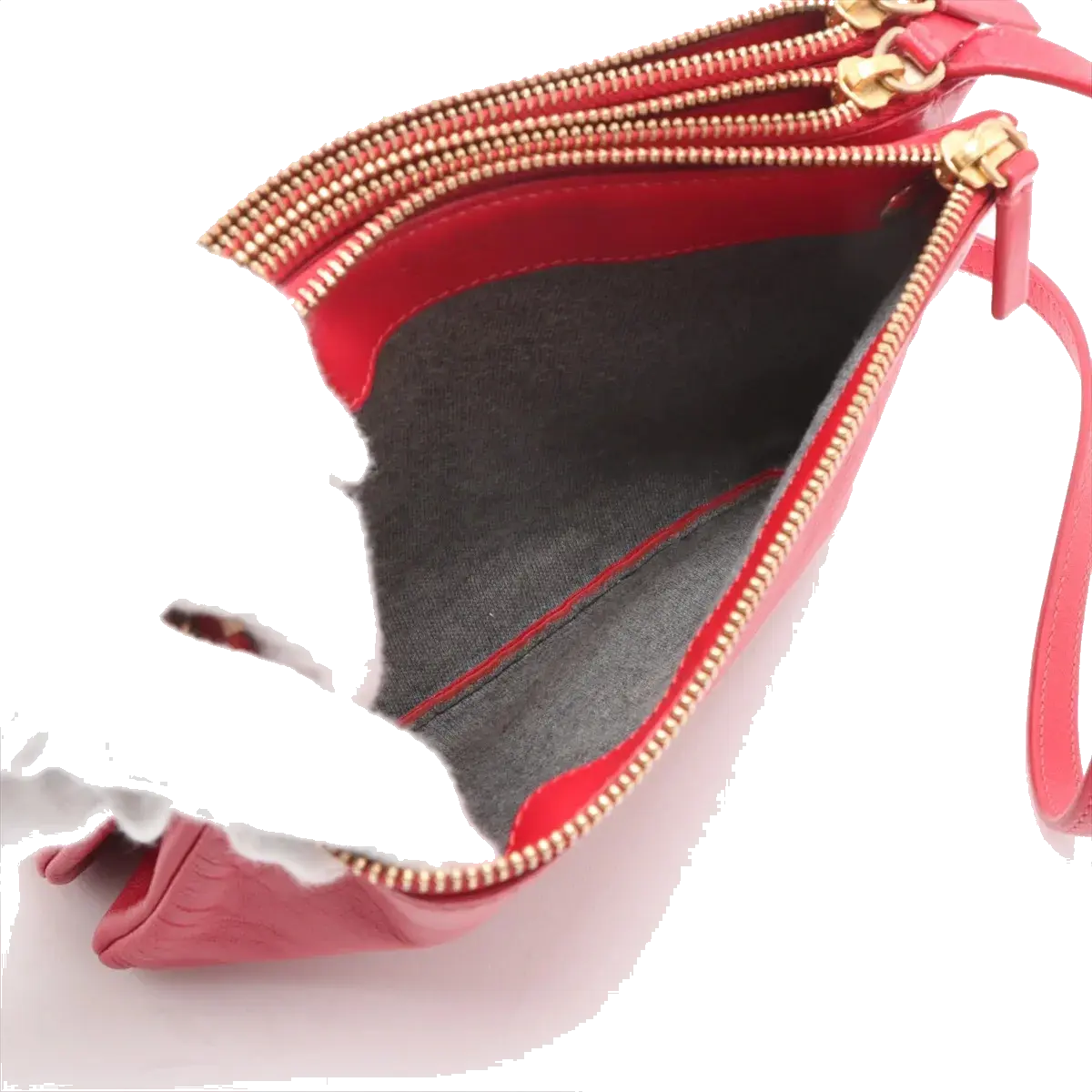 Pre-Loved Trio Crossbody Bag Leather Small with Gold Hardware, Pink