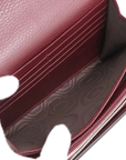 Pre-Loved Dionysus Chain Wallet Crossbody Bag Leather Mini with Aged Silver Hardware, Burgundy
