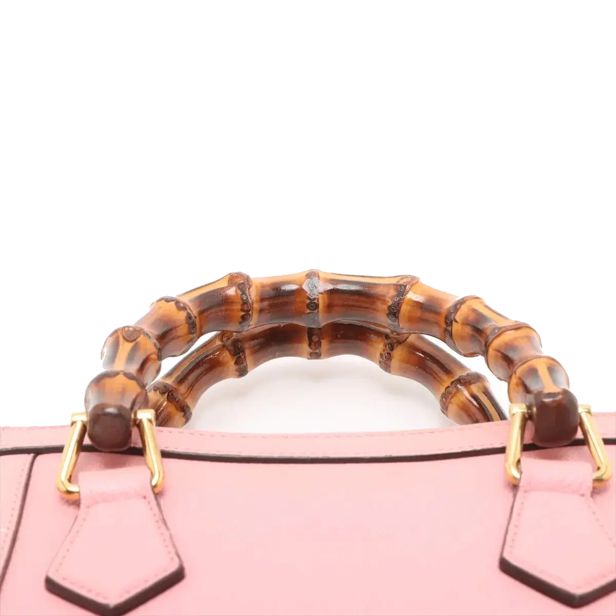 Pre-Loved Diana Bamboo Tote Leather Mini with Gold Hardware, Pink