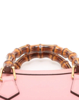 Pre-Loved Diana Bamboo Tote Leather Mini with Gold Hardware, Pink