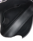 Pre-Loved Triomphe Shoulder Bag Leather with Silver Hardware, Black