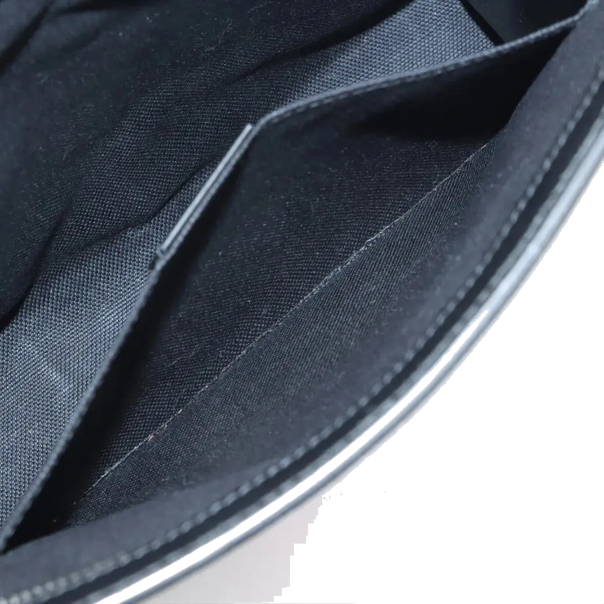 Pre-Loved GG Supreme Web Pouch Clutch Monogram Coated Canvas with Silver Hardware, Black