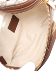 Pre-Loved GG Supreme Belt Bag Monogram Coated Canvas with Gold Hardware, Beige and Ebony