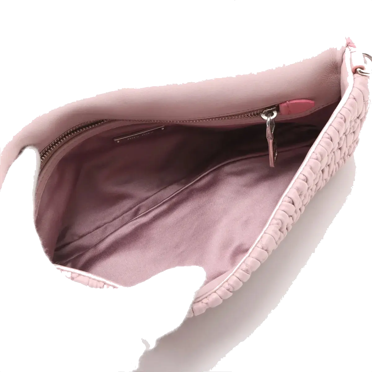 Pre-Loved Matelassé Crystal Shoulder Bag Quilted Leather Small with Silver Hardware, Pink
