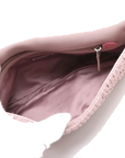 Pre-Loved Matelassé Crystal Shoulder Bag Quilted Leather Small with Silver Hardware, Pink