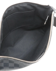 Pre-Loved Mick Crossbody Bag Damier Coated Canvas PM with Silver Hardware, Black / Graphite