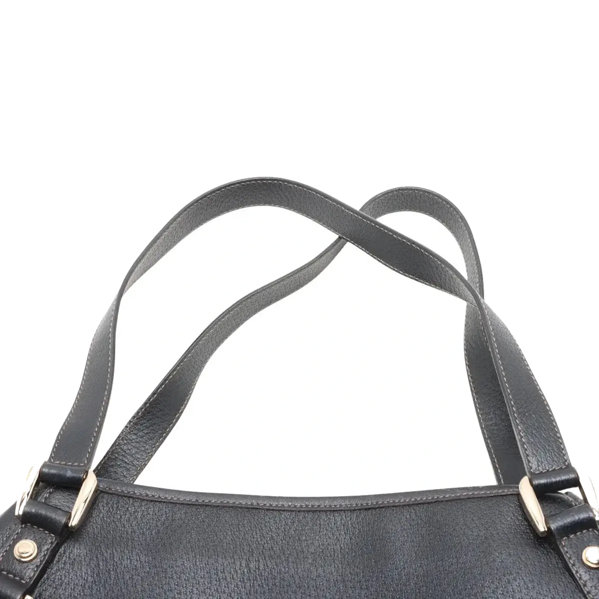 Pre-Loved Abbey D-Ring Tote Leather with Gold Hardware, Black